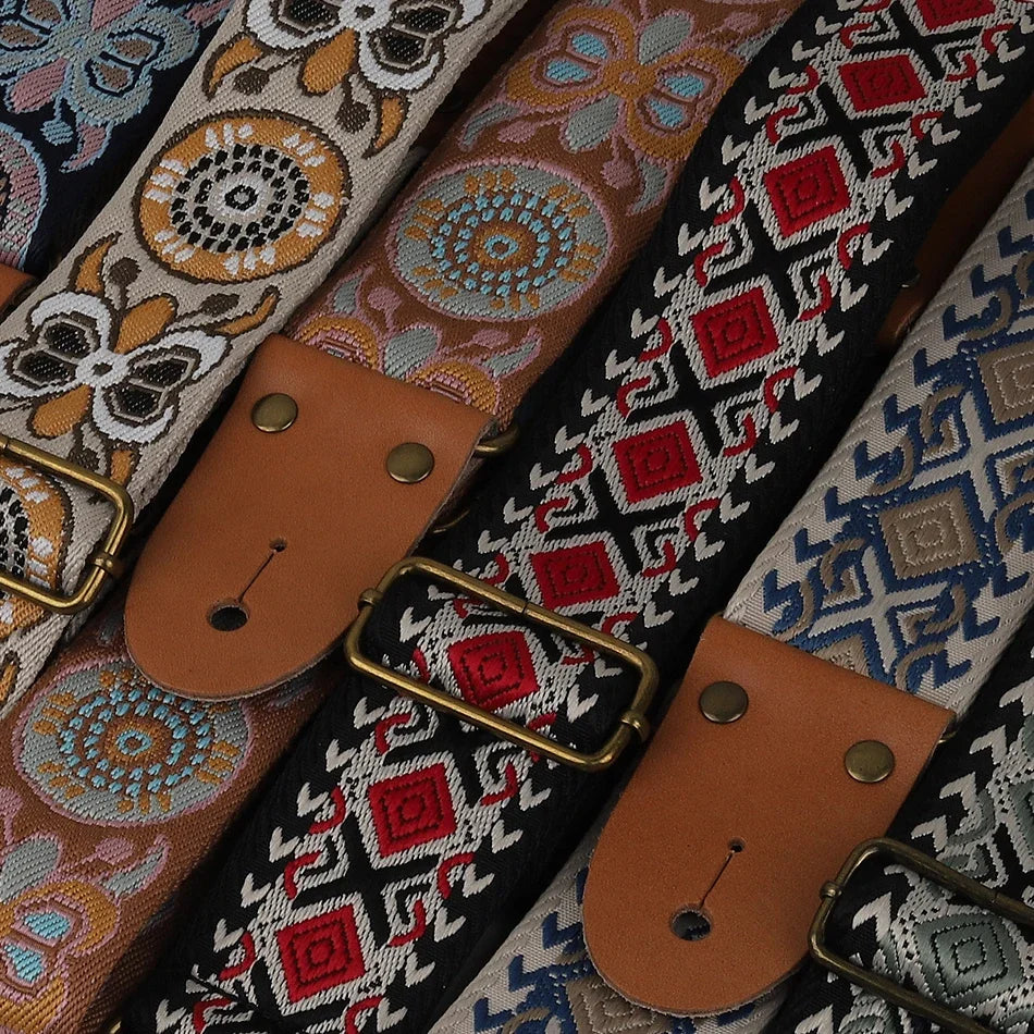 Crimson Horizon Premium Guitar Strap