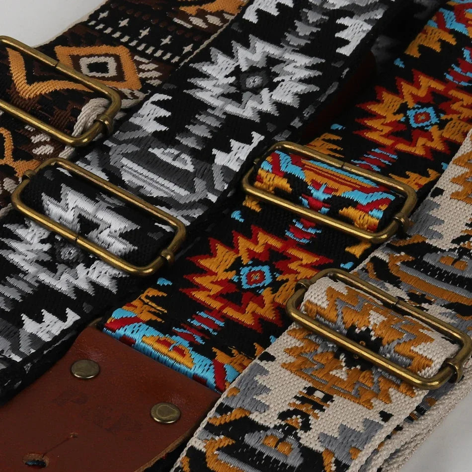 Silver Peaks - Premium Guitar Strap