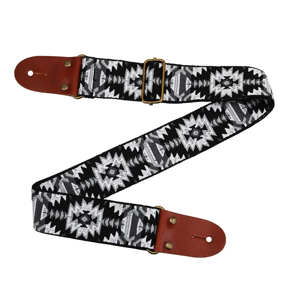 Silver Peaks - Premium Guitar Strap