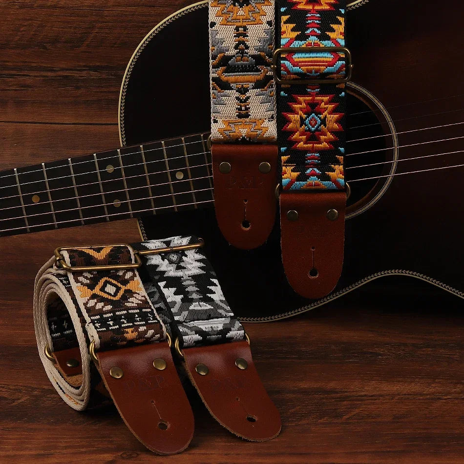 Silver Peaks - Premium Guitar Strap