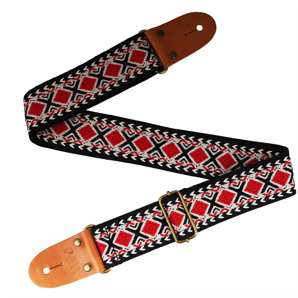 Crimson Horizon Premium Guitar Strap
